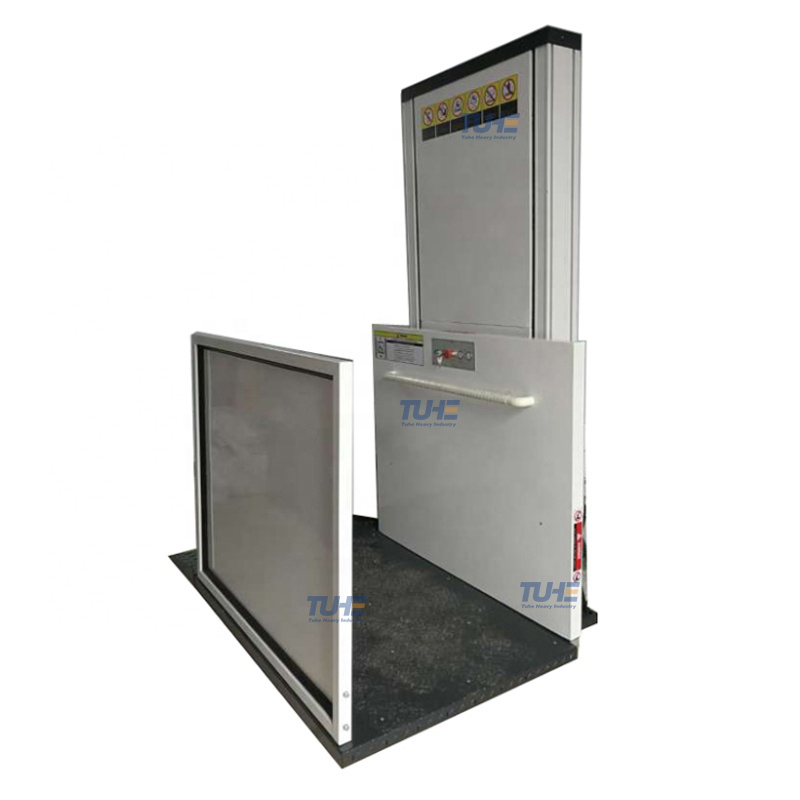 Barrier free vertical platform lift for the disabled